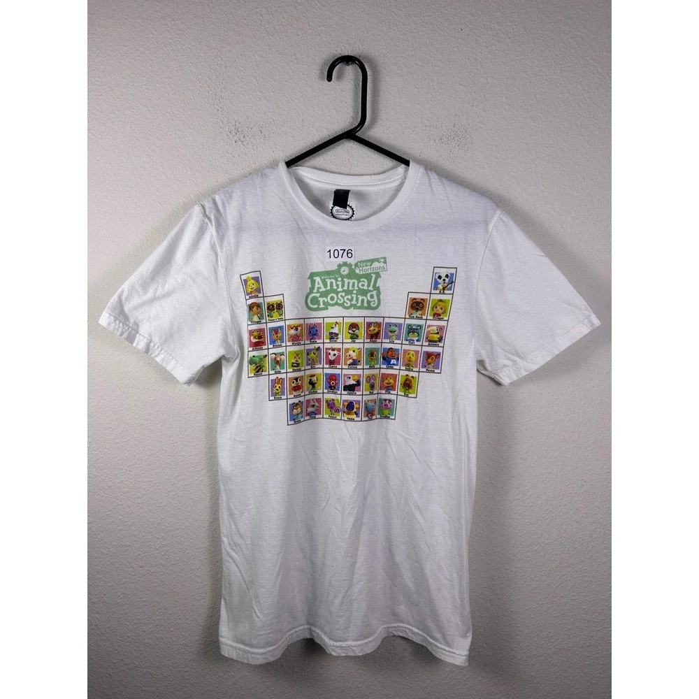 Nintendo Animal Crossing New Horizons Villager Periodic Table White Shirt Small